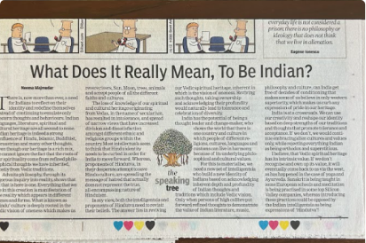 What Does It Really Mean, To Be Indian? – The Times of India, Mumbai