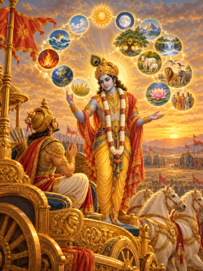 OC: Bhagavad Gita, Chapitre 7 (Sun at 9 am)